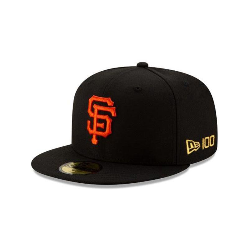 MLB San Francisco Giants Team Color 59Fifty Fitted (UGX2341) - Black New Era Caps